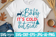 Baby It’s Cold Outside SVG Design | Christmas SVG Design Product Image 5