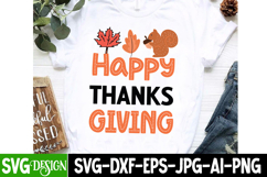 Happy Thanks Giving SVG Design ,Happy Thanks Giving PNG Product Image 3