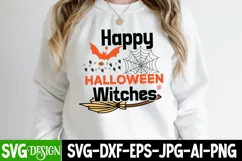 Happy Halloween Witches SVG Cut File,Happy Halloween Witches Product Image 4
