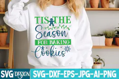 Tis The Season For Baking Cookies SVG Cut File,Christmas SVG Product Image 2