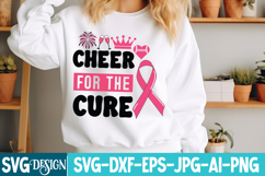 Cheer Fot the Cure SVG Design,Breast Cancer SVG Design Product Image 3