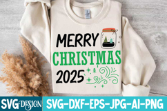 Merry Christmas 2025 SVG Design,Merry Christmas Svg Design Product Image 1