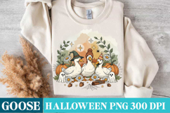 Halloween Goose Watercolor Design,Halloween Watercolor Png Product Image 1