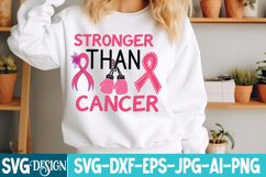 Stronger than Cancer SVG Design,Breast Cancer Svg Design Product Image 2