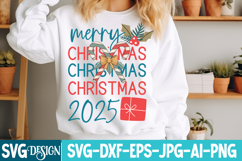 Merry Christmas 2025 SVG Design,Merry Christmas Svg Design Product Image 2