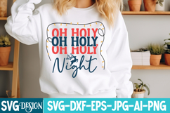 Oh Holly Night Svg Design,Oh Holly Night Quotes Product Image 1