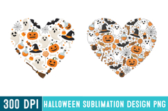 Halloween Sublimation Design,Halloween Heart Clipart png Product Image 1