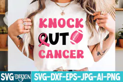 Knock Out Cancer SVG desoign,Breast Cancer SVG Design Product Image 2