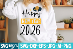 Happy New Year 2026 SVG Design,New Year 2026 Svg Design Product Image 2
