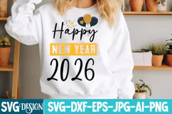 Happy New Year 2026 SVG Design,New Year 2026 Svg Design Product Image 2