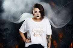 Halloween T-Shirt Mockup Women, White T-Shirt Mockup, d49 Product Image 2