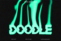 Glitch Effect 'DOODLE' Text Desig Product Image 1