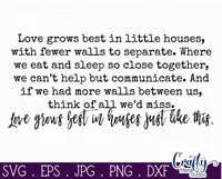 Love Grows Best In Little Houses Farmhouse Home Sign Svg Product Image 2