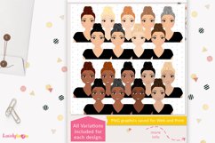 Girl clipart avatar, female logo, social brand LVB53 Eliza Product Image 2