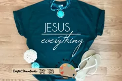 Jesus over everything svg CUT file Faith cross Christian svg Product Image 1