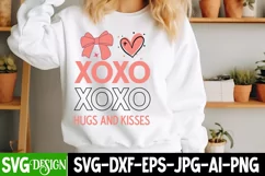 XOXO HUGS AND KISSES Sublimation,Happy Valentine's Day SVG Product Image 2