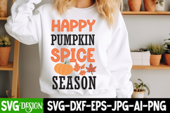 Happy Pumpkin Spice Season SVG Cut File,Fall SVG Cut File Product Image 2