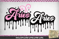 Dripping Aries Zodiac svg | Aries svg | Zodiac signs Product Image 1