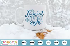 Love at Frost Sight SVG, winter cut file, Cuddle Weather Product Image 1