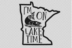 I'm on Lake Time, State of Minnesota Fishing svg Product Image 1