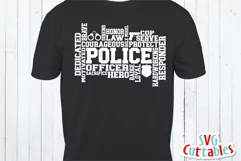 Police SVG | Police Word Art | Shirt Design Product Image 3