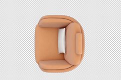 Isometric Arm Chair 3D isolated render Product Image 1