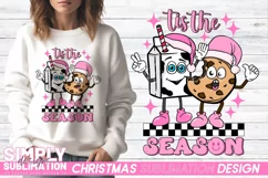 Tis The Season | Milk & Cookies Christmas Sublimation Png Product Image 1
