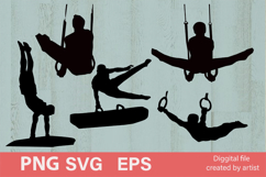 gymnasts svg, silhouettes of gymnasts svg, file for bundle Product Image 1