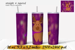 Christmas tumbler design,Cute deer tumbler,Skinny tumbler Product Image 1