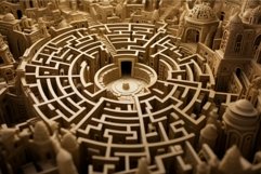 Intricate labyrinth model with architectural details Product Image 1