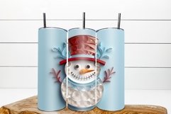 3d Christmas tumbler wrap / 3d snowman quilling sublimation Product Image 1