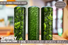3D Seamless Sublimation Skinny Tumbler Wrap| 20oz | Png Product Image 3