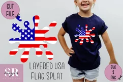 USA flag paint splat | vinyl cutting | USA flag svg Product Image 1