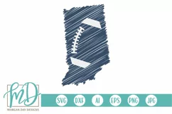 Grunge Indiana Football SVG DXF PNG Cut File Product Image 1