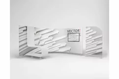 The direction of the abstract lines of the overlapping paper Product Image 1