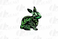 Floral rabbit family, sister, brother,papa and mama bunny Product Image 10