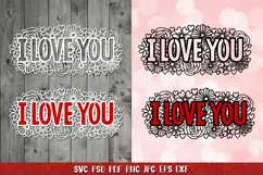 I Love You SVG,Valentine Quotes SVG,Paper Cut Template SVG Product Image 1