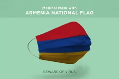 Mask with angola antigua argentina armenia Nation flag Product Image 5