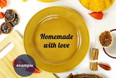 Round plate mockup, full wrap PSD mockup, Kitchen mock up Product Image 3