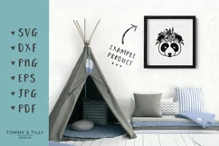 Floral Panda - SVG DXF PNG EPS JPS PDF Cutting File Product Image 4