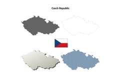 Czech Republic outline map set Product Image 1