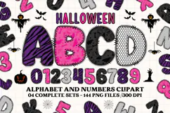 Halloween Alphabet png clipart, halloween letters doodle Product Image 1