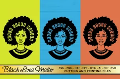 Black Woman SVG Black Lives Matter SVG PNG EPS DXF Afro SVG Product Image 6