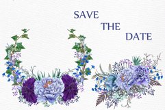Watercolor Purple Wreaths Clipart Product Image 4
