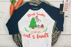 Dear Santa it was my cats fault Christmas Quotes svg Product Image 2