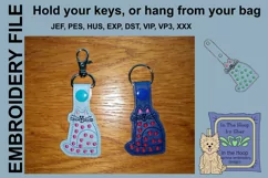 ITH Funky Cat Vinyl Key Fob or Bag Tag - Snap Product Image 1