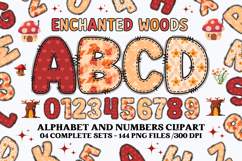 Fall Autumn Alphabet png clipart, fall autumn letters doodle Product Image 1