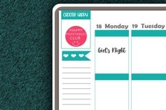 Girl&#039;s Night Planner Sticker I Script Words Planner Stickers Product Image 2