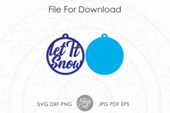 Let it snow | Christmas earring SVG | Christmas jewelry Product Image 3