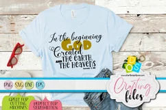Genesis 1/1 Bible Verse SVG, DXF, EPS and PNG 4 Sublimation Product Image 3